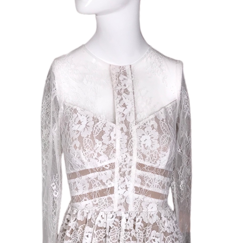 Anthropologie SAU Lace Illusion Bodice Special Occasion Dress, US size 0 - Picture 6 of 11